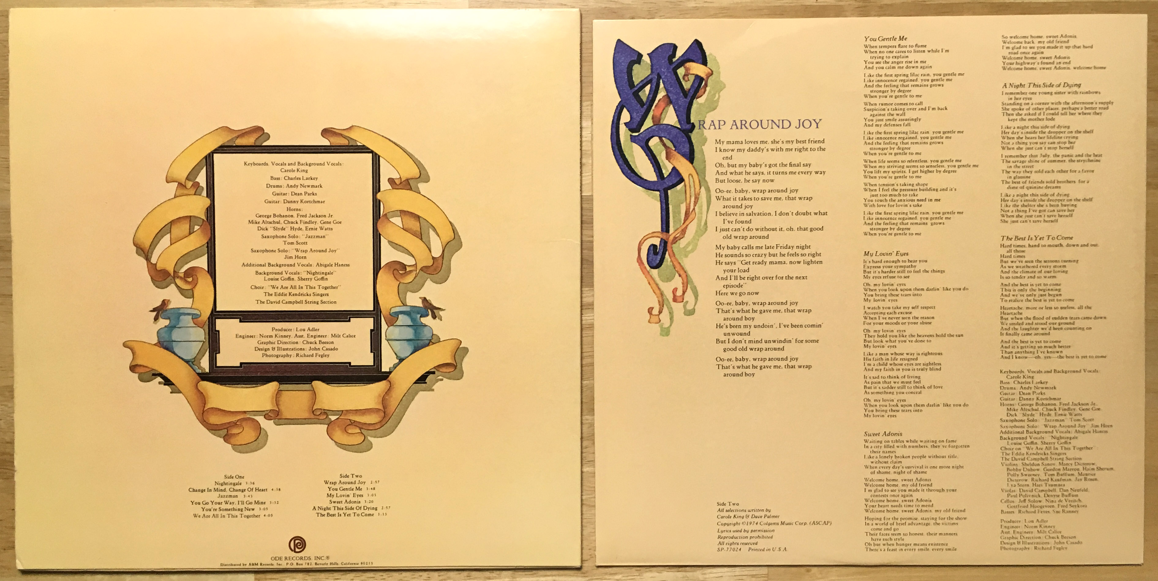 Wrap around joy by Carole King, LP with recordvision Ref3070239379